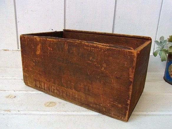 【OSWEGO】スターチ・アンティーク・ウッドボックス/木箱　USA