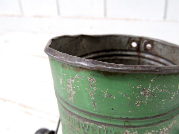 BROMWELL’S・BEE・ミントグリーン・オールド・アンティーク・シフター・粉ふるい・キッチン雑