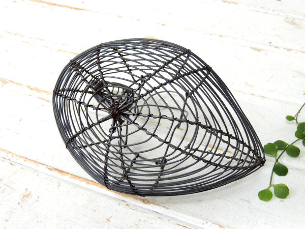 鳥型・シャビー・ワイヤー製・ヴィンテージ・エッグバスケット・カゴ・かご・キッチン USA