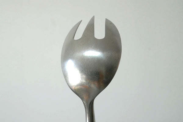 ミッドセンチュリー ウッドハンドル ヴィンテージ サラダ フォーク サラダサーバー カトラリー