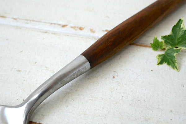 ミッドセンチュリー ウッドハンドル ヴィンテージ サラダ フォーク サラダサーバー カトラリー