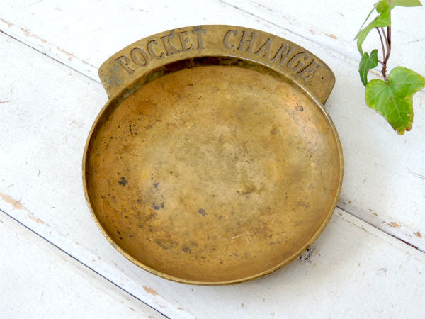 【POCKET CHANGE】USA・真鍮製・アンティーク・ポケットチェンジ・トレイ/マネートレイ