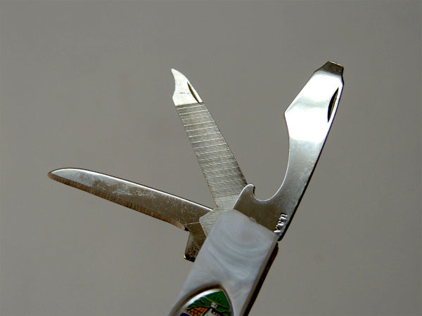 US カリフォルニア ビンテージ・デッドストック・キーホルダー・ポケットナイフ・栓抜き・キャンプ道具