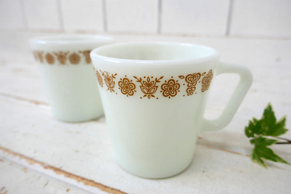 PYREX オールドパイレックス バタフライゴールド ヴィンテージ マグカップ コーヒーマグ 食器