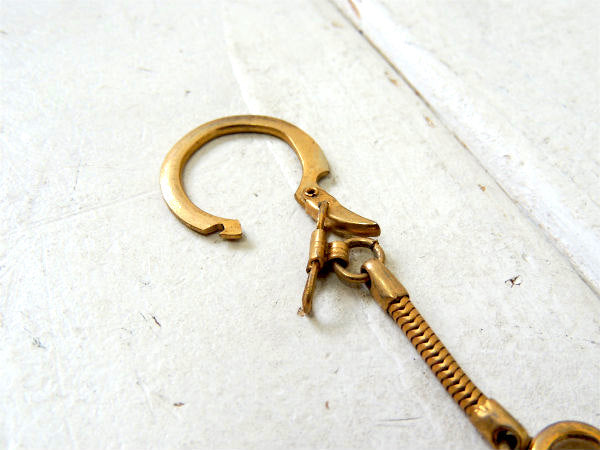 懐中時計・ゴールドトーン・ヴィンテージ・デッドストック・キーホルダー・アクセサリー USA