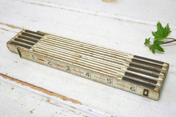 STANLEY スタンレー 木製 折り畳み ヴィンテージ 定規 ルーラー メジャー USA DIY
