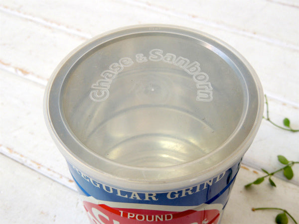【Chase&Sanborn】NY・COFFEE・青色・ヴィンテージ・コーヒー缶/ティン缶/保存容器