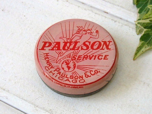 PAULSON SERVICE 小さなヴィンテージ ティン缶 ブリキ缶 USA