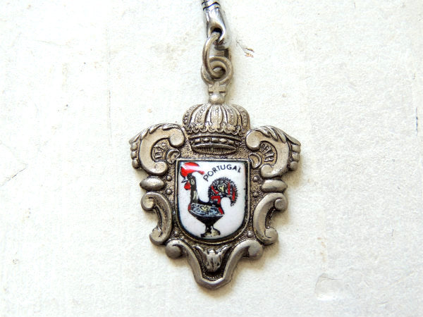 【奇跡と幸せを呼ぶ鶏・ガロ】ポルトガル・シルバートーン・ヴィンテージ・デッドストック・キーホルダー