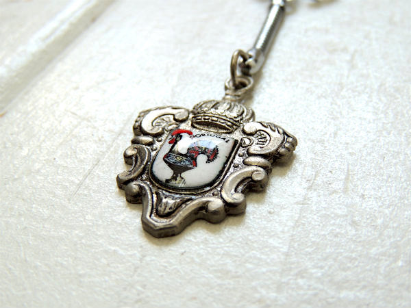 【奇跡と幸せを呼ぶ鶏・ガロ】ポルトガル・シルバートーン・ヴィンテージ・デッドストック・キーホルダー