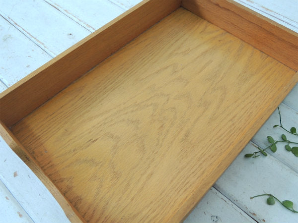 ノスタルジックな木製　ヴィンテージ・書類ラック　デスクトレイ　書類トレイ USA