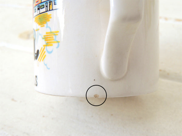 テキサス・ウエスタン保安官 陶器製・1950's・ヴィンテージ・マグカップ チャイルドマグ 食器 USA