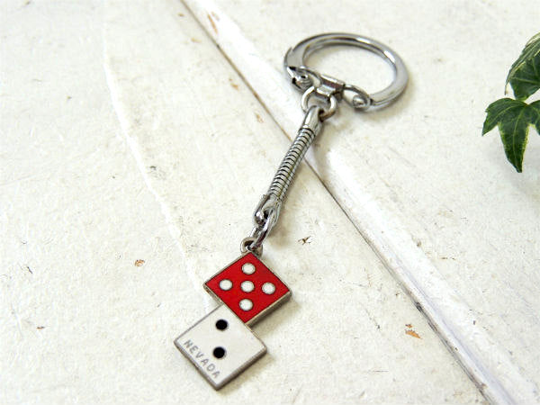 【ネバダ・ラスベガス】カジノ・サイコロ&ダイス・モチーフ・ヴィンテージ・デッドストック・キーホルダー