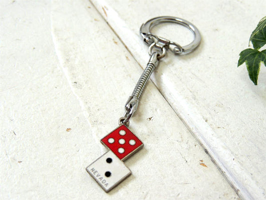 【ネバダ・ラスベガス】カジノ・サイコロ&ダイス・モチーフ・ヴィンテージ・デッドストック・キーホルダー