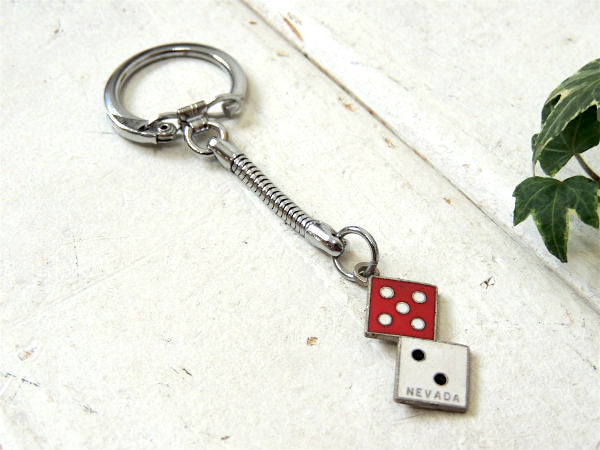 【ネバダ・ラスベガス】カジノ・サイコロ&ダイス・モチーフ・ヴィンテージ・デッドストック・キーホルダー