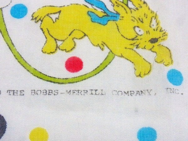 【ラガディアン&アンディ】サーカス&水玉柄・ビンテージ生地・ユーズドシーツ・ボックスタイプ USA