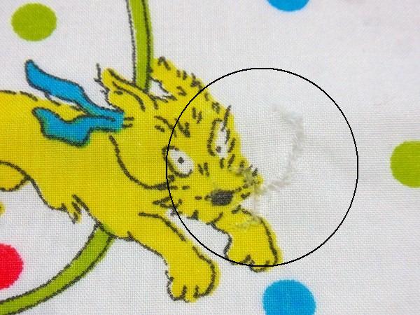 【ラガディアン&アンディ】サーカス&水玉柄・ビンテージ生地・ユーズドシーツ・ボックスタイプ USA