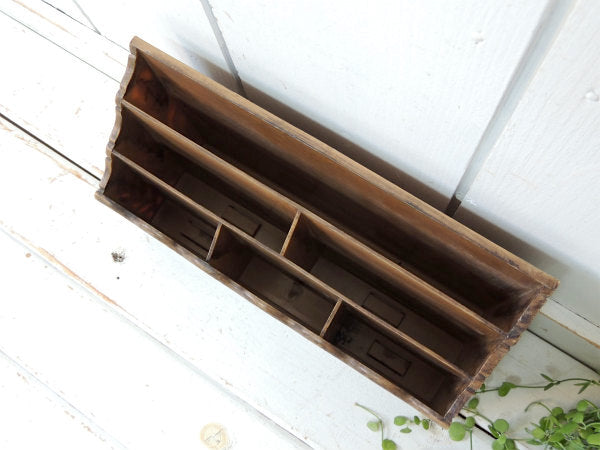 【Lerner】彫刻ウッド柄・70'sヴィンテージ・卓上レターホルダー/オーガナイズ/書類スタンド