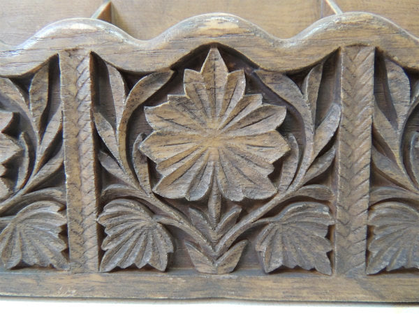 【Lerner】彫刻ウッド柄・70'sヴィンテージ・卓上レターホルダー/オーガナイズ/書類スタンド