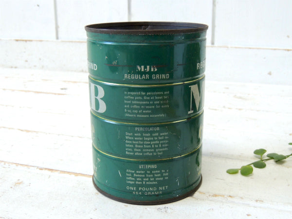 【MJB】ブリキ製・COFFEE・ヴィンテージ・コーヒー缶・ガーデニング USA