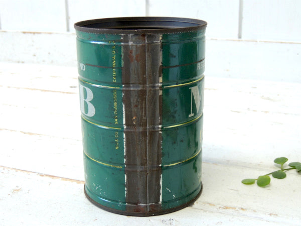 【MJB】ブリキ製・COFFEE・ヴィンテージ・コーヒー缶・ガーデニング USA