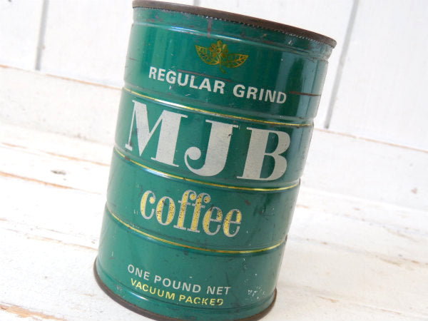 【MJB】ブリキ製・COFFEE・ヴィンテージ・コーヒー缶・ガーデニング USA