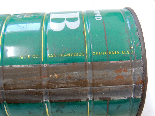 【MJB】ブリキ製・COFFEE・ヴィンテージ・コーヒー缶・ガーデニング USA