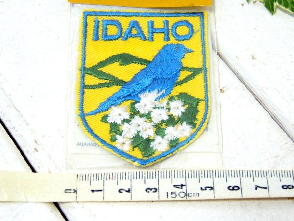 IDAHO・アイダホ州・青い鳥 ヴィンテージ・ワッペン・刺繍ワッペン・トラベルシリーズ