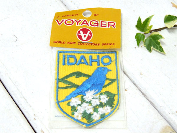 IDAHO・アイダホ州・青い鳥 ヴィンテージ・ワッペン・刺繍ワッペン・トラベルシリーズ