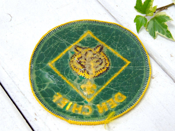 USA・ボーイスカウト・DEN CHIEF・ヴィンテージ・ワッペン・刺繍ワッペン・キャラクターロゴ