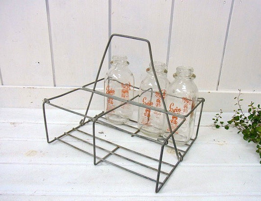 アンティーク・ワイヤー・ボトルキャリー/ミルクケース　USA