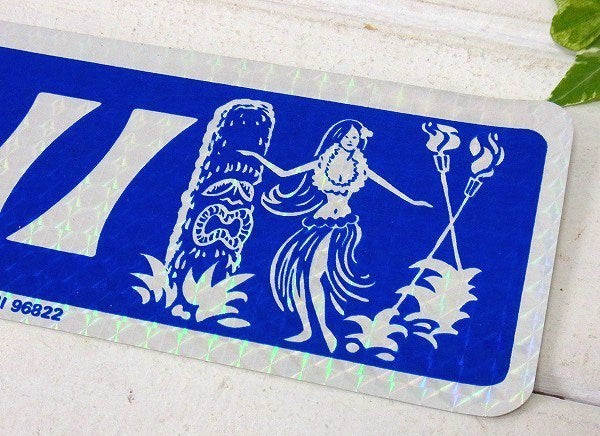 【HAWAII/フラドール/TIKI】ハワイ・ヴィンテージ・キラキラ・ステッカー