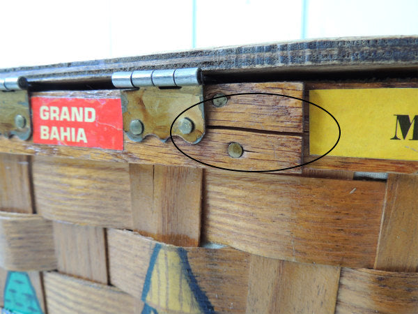 【Caro Nan】南米・トラベルシリーズ・木製・ヴィンテージ・カロナンバスケット/カゴバッグ