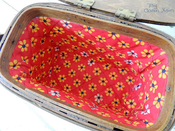 カロナンバスケット ロードランナー&サボテン・木製・ビンテージ・ US カゴバッグ 鞄