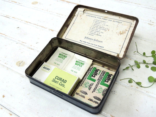 【ジョンソン&ジョンソン】ファーストエイド・オートキッド・ヴィンテージ・救急箱・USA・アメ車