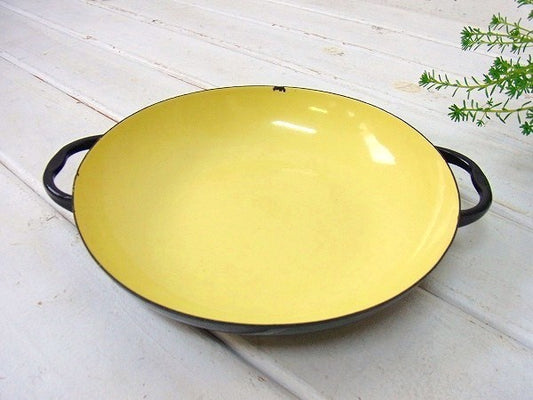 【Caravelle SIZZLING SERVERS】フランス・イエロー・ホーロー浅鍋/プレート