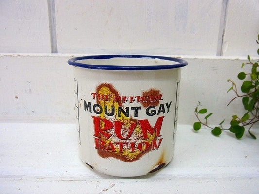 【MOUNT GAY】マウントゲイ・ホーロー製・ヴィンテージ・メジャーリングカップ/アウトドア・マグ