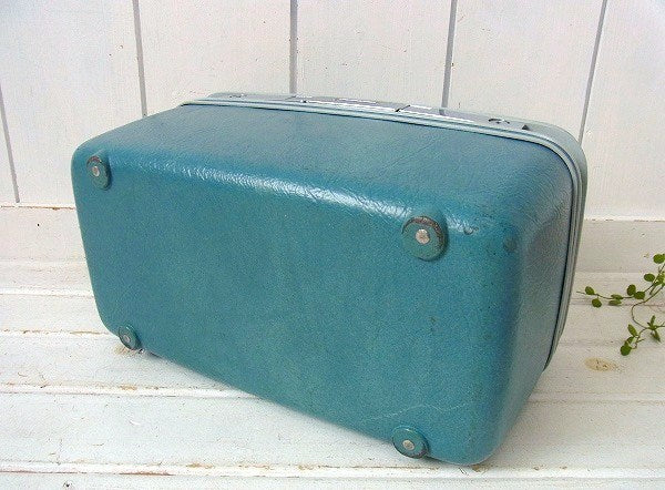 【Samsonite】サムソナイト・青色のヴィンテージ・メイクボックス/コスメボックス/トランク