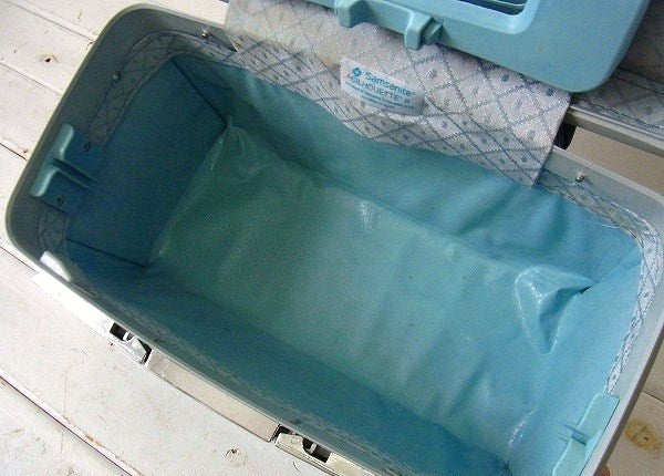 【Samsonite】サムソナイト・青色のヴィンテージ・メイクボックス/コスメボックス/トランク