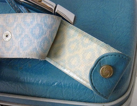 【Samsonite】サムソナイト・青色のヴィンテージ・メイクボックス/コスメボックス/トランク