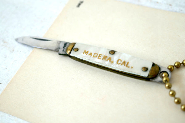 MADERA・カリフォルニア ビンテージ・折畳み ナイフ・USA キーチェーン・キーホルダー
