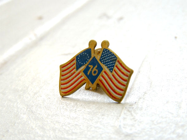 【アメリカ星条旗&13星旗】USA・1976'フラッグ・旗・ヴィンテージ・ピンズ・バッジ・ピンバッジ