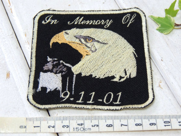 9-11-01 アメリカ合衆国・メモリアル・イーグル・記念・刺繍・ワッペン・世界平和
