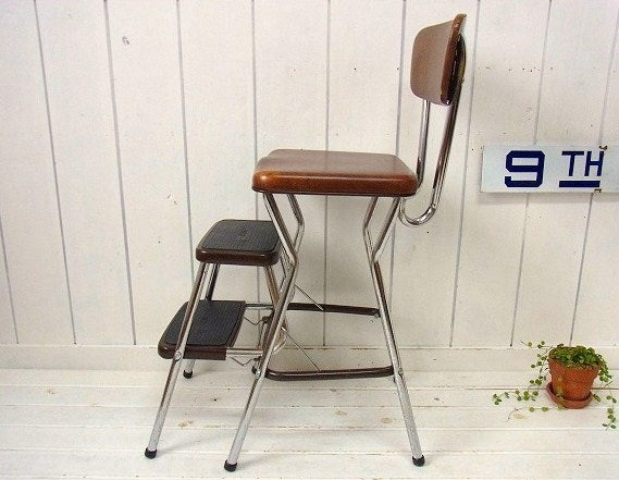 COSCO コスコ ウッド柄・スチール製・ヴィンテージ・ステップチェア ステップツール USA