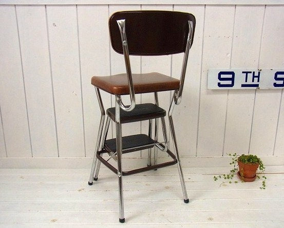 COSCO コスコ ウッド柄・スチール製・ヴィンテージ・ステップチェア ステップツール USA