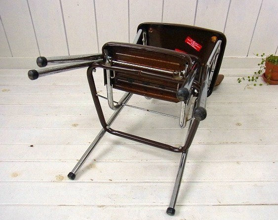 COSCO コスコ ウッド柄・スチール製・ヴィンテージ・ステップチェア ステップツール USA