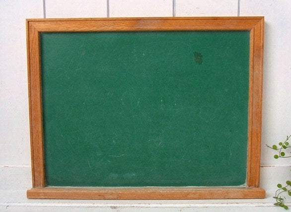 【WESCO】木製の大きなアンティーク・黒板/メニューボード/メッセージボード USA