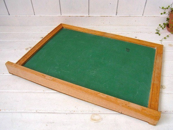 【WESCO】木製の大きなアンティーク・黒板/メニューボード/メッセージボード USA