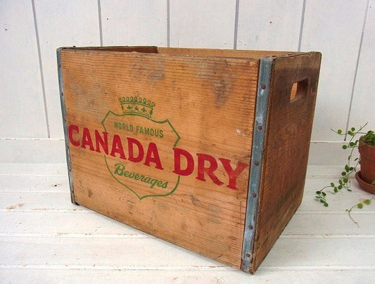 【CANADA DRY】カナダドライ・木製・ヴィンテージ・ウッドボックス/木箱 USA