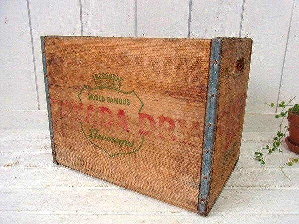 【CANADA DRY】カナダドライ・木製・ヴィンテージ・ウッドボックス/木箱 USA